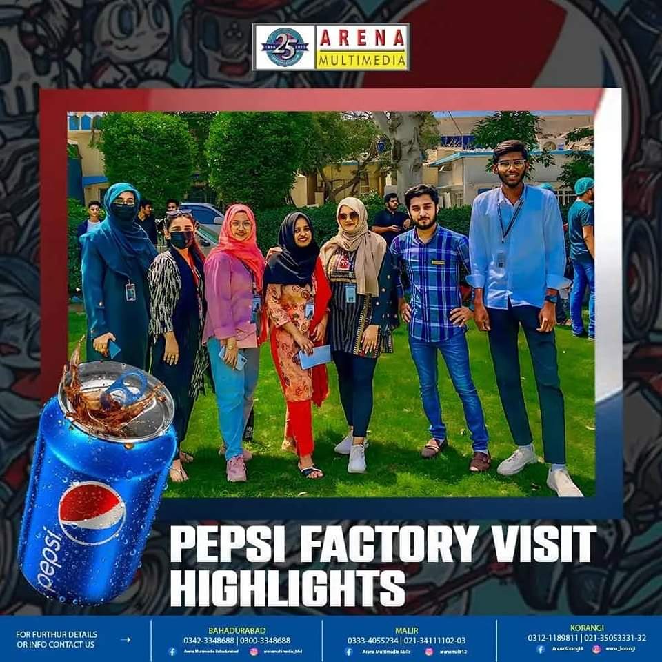 Industrial Visit at Pepsi Cola (Arena Bahadurabad, Malir and Korangi)